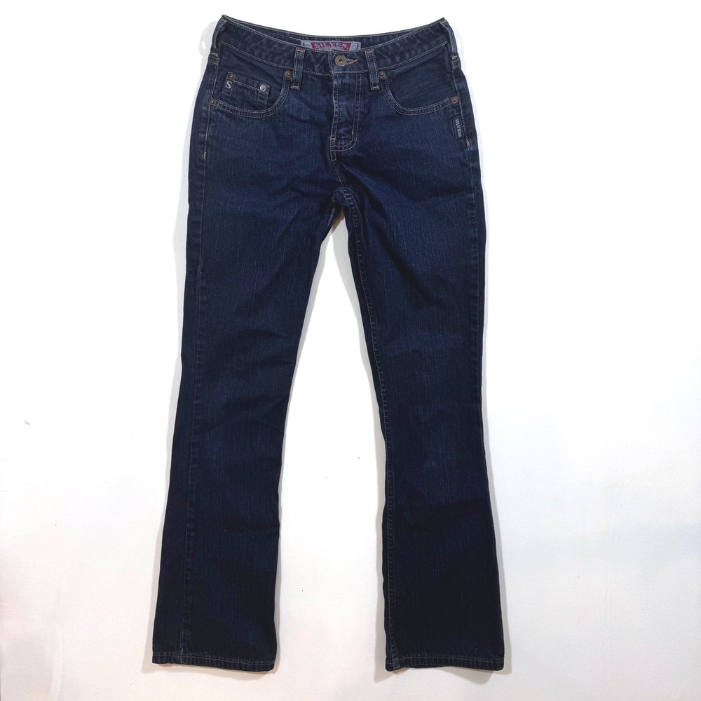 Vintage Silver Jeans Co.‎ Bootcut Dark Wash Jeans Women's 26 Y2K Low Rise Denim